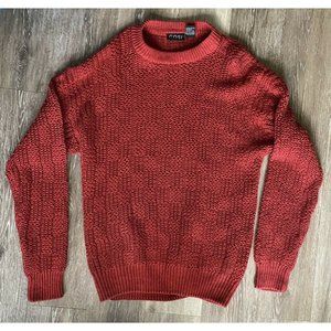 COSI Men’s Red Knit Sweater Size Large - 55% Ramie, 45% Cotton